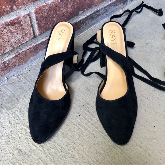 RAYE Ives pump, black wrap up ankle straps - Picture 5 of 8